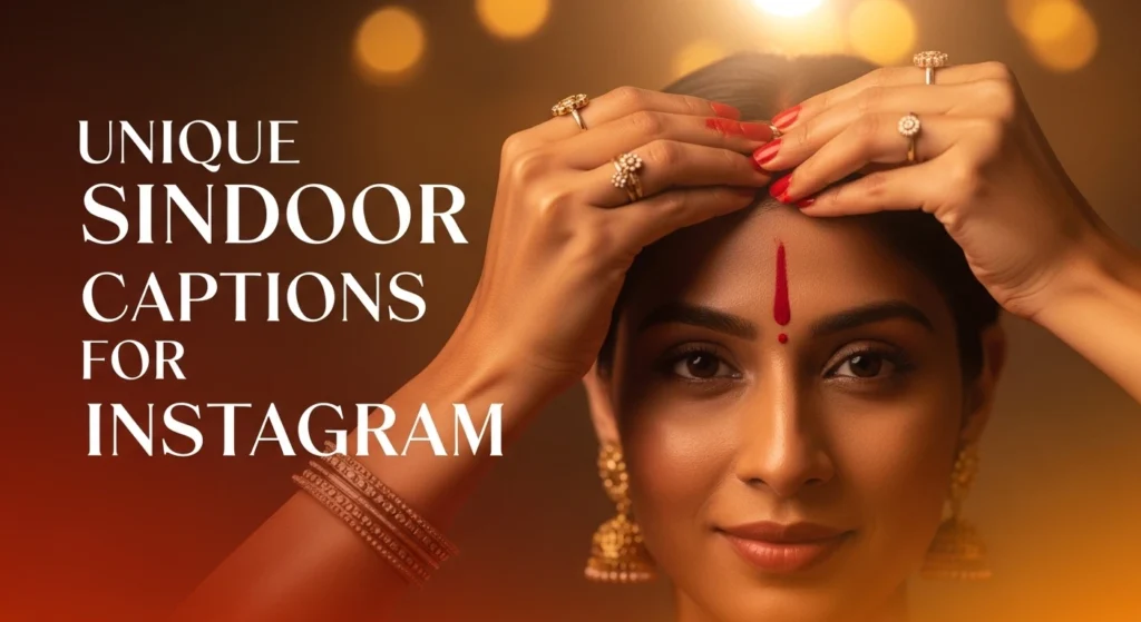 Unique Sindoor Captions for instagram