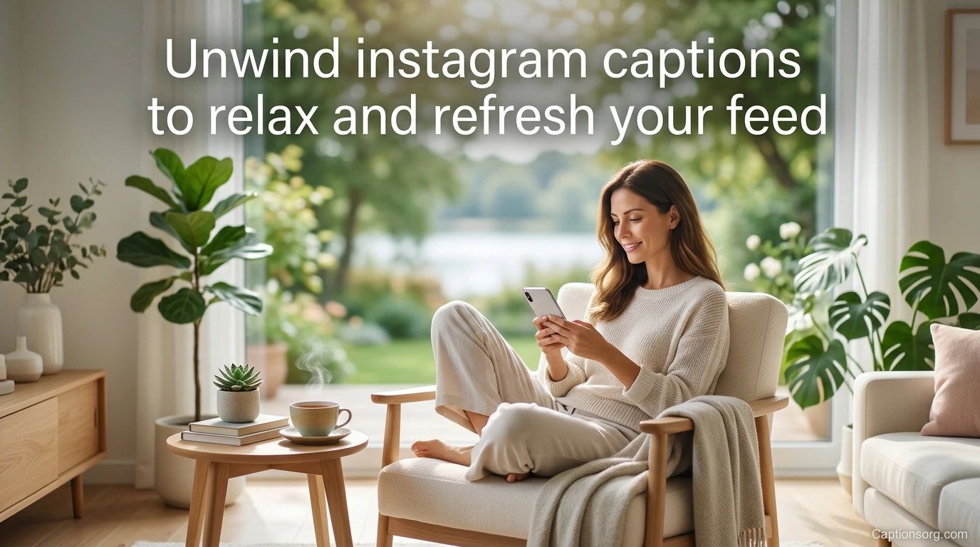 875+ Unwind instagram captions to relax and refresh your feed