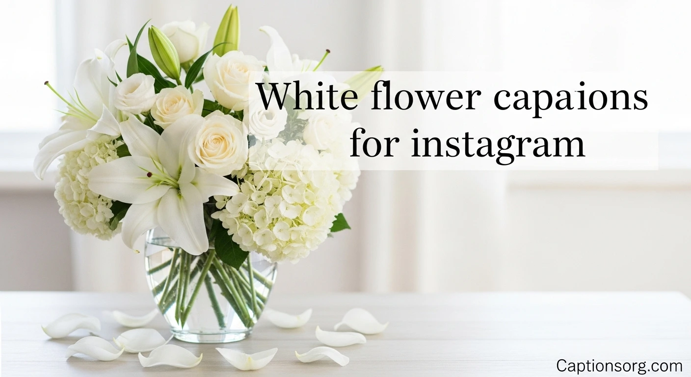 White flower captions for instagram