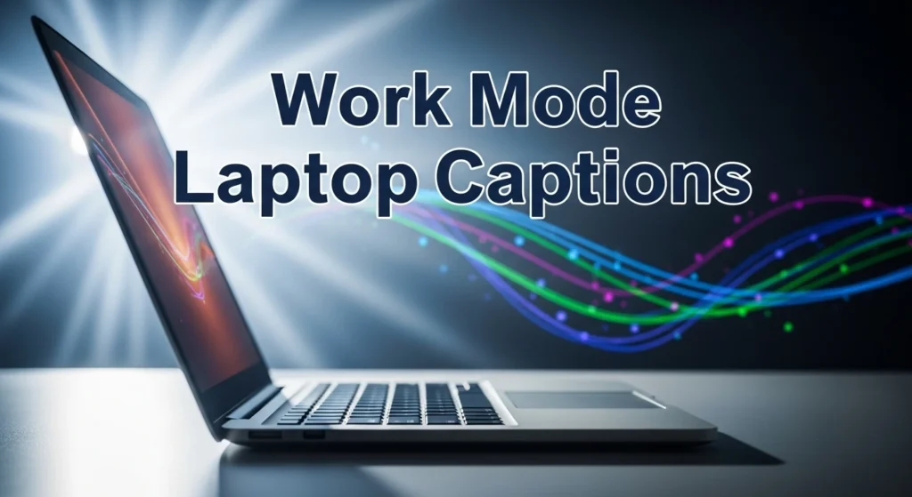 Work Mode Laptop Captions